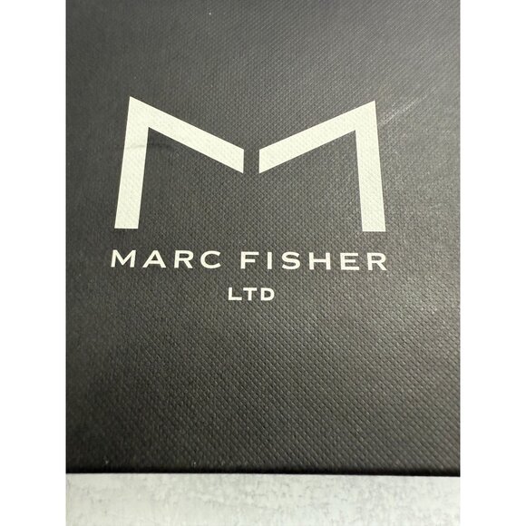 Marc Fisher Nude Chunky Heel‎ Mule Sandals Womens Size 6.5 Leather Square Toe - Picture 5 of 11